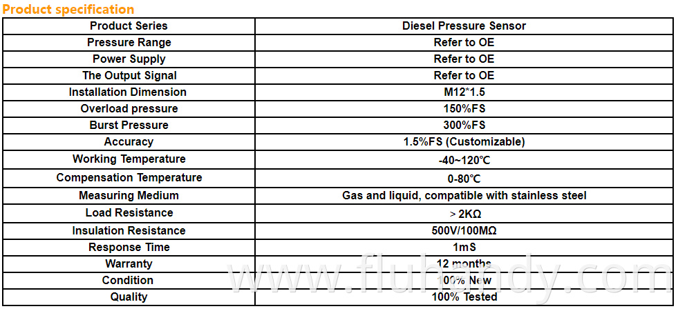 HM5700H Fuel Rail High Pressure Sensor